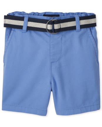 Butter 12-18MOS The Childrens Place Baby Boys Belted Chino Shorts 