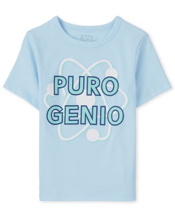 Camiseta estampada Puro Genio para bebés y niños pequeños