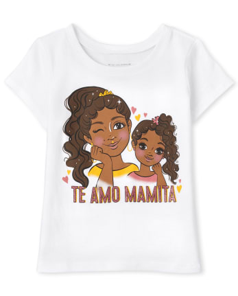 Camiseta estampada Te Amo para bebés y niñas pequeñas
