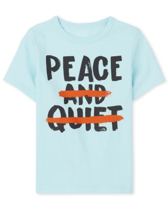 Camiseta con estampado de paz para bebés y niños pequeños