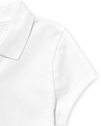 Lot de 2 polos en piqué extensible doux à volants pour uniformes pour filles - Taille Plus