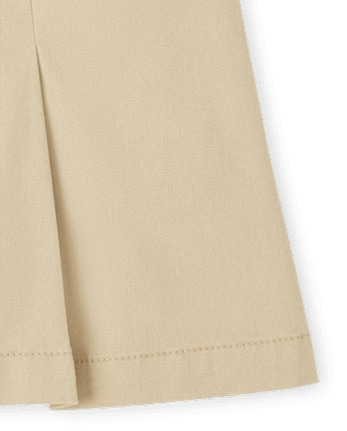 Falda pantalón elástica con botones de uniforme para niñas, paquete de 2