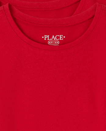 Paquete de 3 camisetas básicas con capas de uniforme para niñas