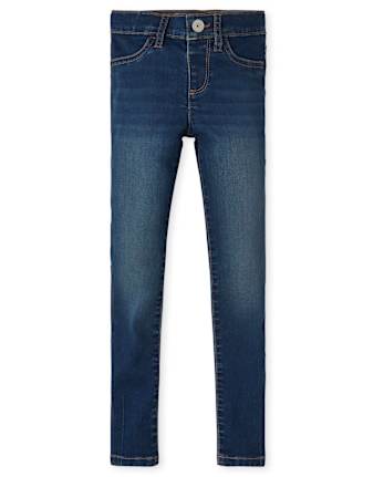 Girls Knit Denim Jeggings - Slim