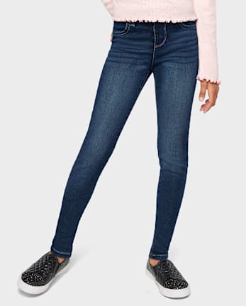 Girls Knit Denim Jeggings - Slim