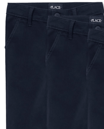 Pantalón chino ajustado elástico Niña Uniform, paquete de 5