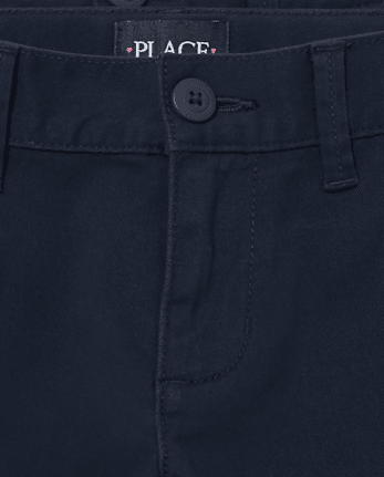 Lot de 4 shorts chino extensibles pour uniformes pour filles