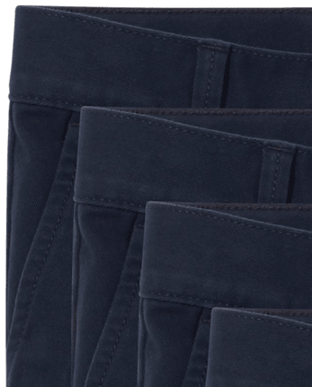 Lot de 4 shorts chino extensibles pour uniformes pour filles