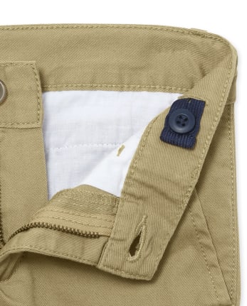 Paquete de 3 pantalones chinos ajustados elásticos de uniforme para niños