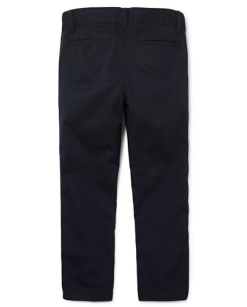 Paquete de 3 pantalones chinos ajustados elásticos de uniforme para niños