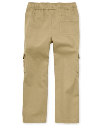 Pantalones cargo estilo chino sin cordones para niño, paquete de 4