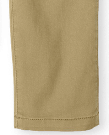 Pantalones chinos ajustados elásticos de uniforme para niños, paquete de 4