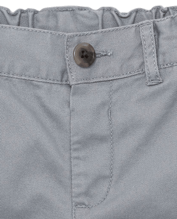 Short chino extensible pour uniforme de bébé et petit garçon
