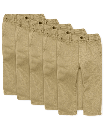 Baby And Toddler Boys Uniform Stretch Skinny Chino Pants -Pack