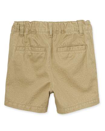 Paquete de 2 pantalones cortos chinos elásticos uniformes para bebés y niños pequeños - FLAX