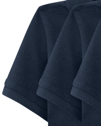 Lot de 10 polos uniformes en piqué pour bébés et tout-petits garçons