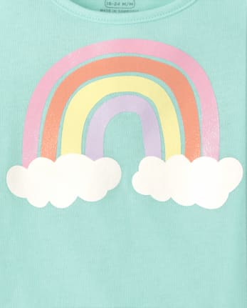 Paquete de 3 camisetas sin mangas con arcoíris para niñas pequeñas