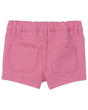 Baby And Toddler Girls Button Front Twill Shorts