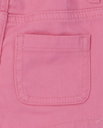 Baby And Toddler Girls Button Front Twill Shorts