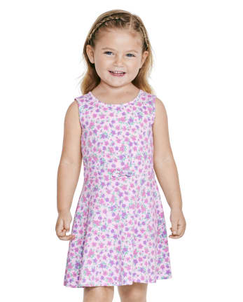 Baby And Toddler Girls Floral Tie Front Dress