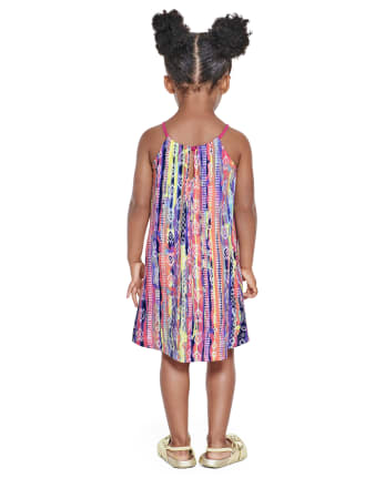 Baby And Toddler Girls Print High Low Dress