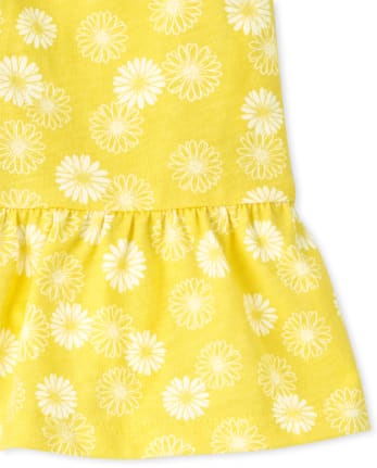 Toddler Girls Floral Tie Shoulder Tank Top 2-Piece Set