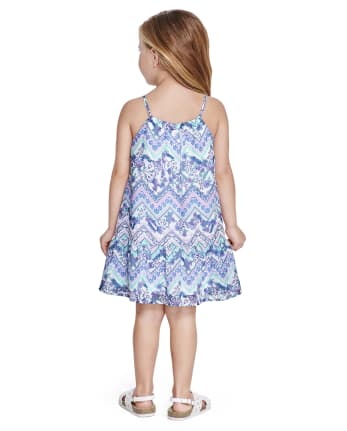 Baby And Toddler Girls Mommy And Me Floral Chevron Halter Dress