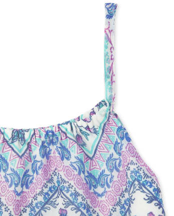 Baby And Toddler Girls Mommy And Me Floral Chevron Halter Dress