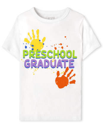 Camiseta con gráfico de graduado de preescolar unisex para niños pequeños