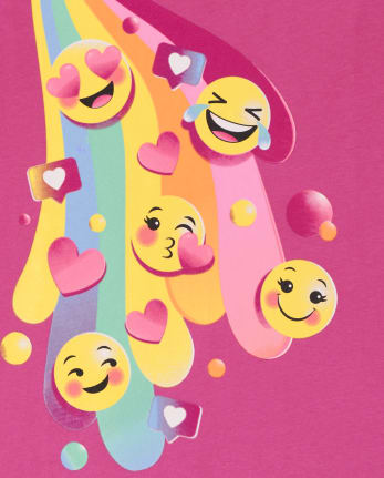 Girls Emoji Graphic Tee