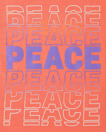 Paquete de 3 camisetas con estampado Peace para niñas