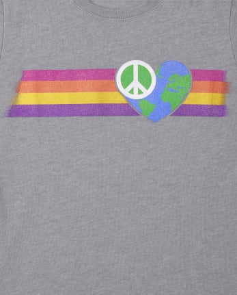Paquete de 3 camisetas con estampado Peace para niñas