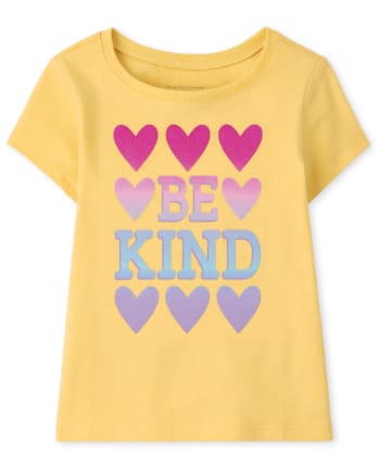Camiseta estampada Be Kind para bebés y niñas pequeñas