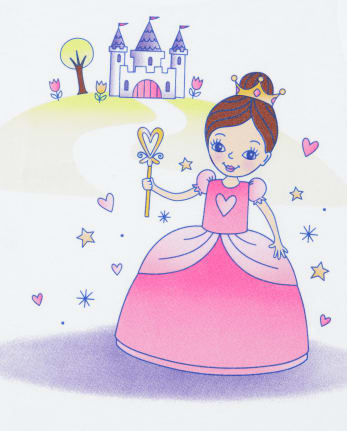 Baby And Toddler Girls Princess Graphic Tee