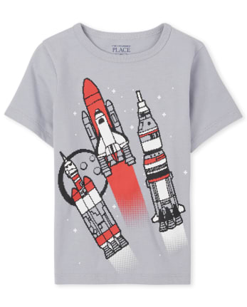 Baby And Toddler Boys Rocket Graphic Tee