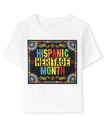 Camiseta unisex con gráfico de herencia hispana familiar a juego para bebés y niños pequeños