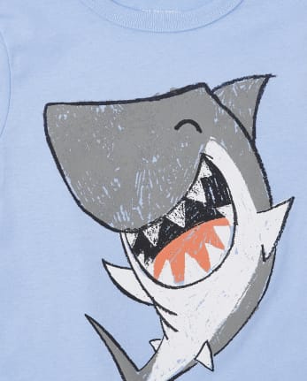 Baby And Toddler Boys Dino And Shark Graphic Tee 3-Pack