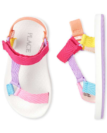 Toddler Girls Colorblock Webbed Sandals
