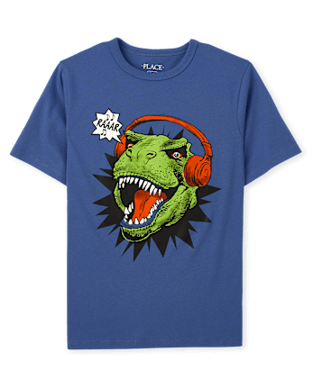 Camiseta con gráfico de dinosaurio para niños