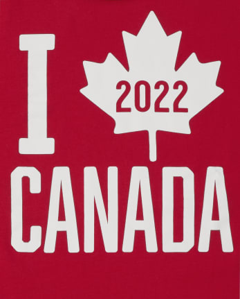 T-shirt graphique unisexe pour enfants, fête du Canada, feuille d'érable
