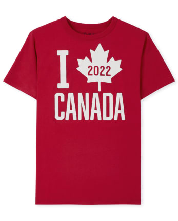 T-shirt graphique unisexe pour enfants, fête du Canada, feuille d'érable