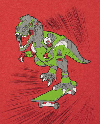 Paquete de 2 camisetas gráficas de Robo Dino para niños