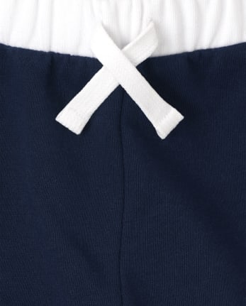 Shorts de rizo francés con rayas laterales para niños pequeños, paquete de 3