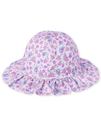 Sombrero de pescador floral para niñas pequeñas