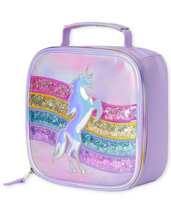 Unicorn Press Bubbles Design Fashion School Lunch Box Bags for