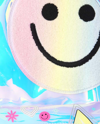 Mochila holográfica Shakey Happy Face para niñas