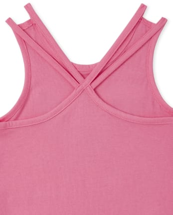 Girls Butterfly Strappy Tank Top