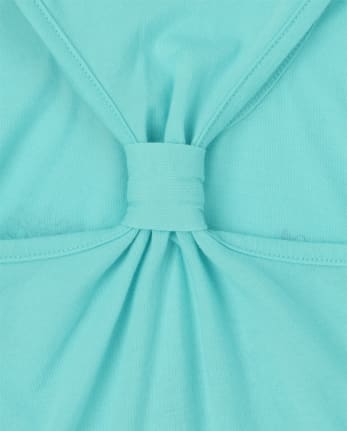 Girls Graphic Knot Back Tank Top