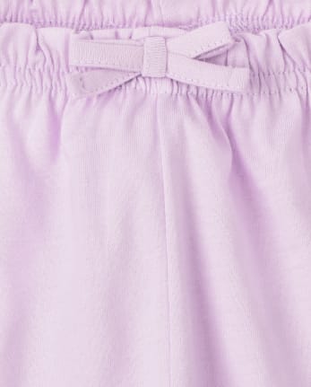 Pack de 2 shorts para bebé niña con cintura paperbag floral