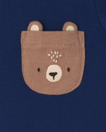 Conjunto de ropa de juego de 3 piezas con osito para bebé niño